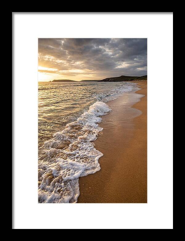 Shore Break At Sunset
