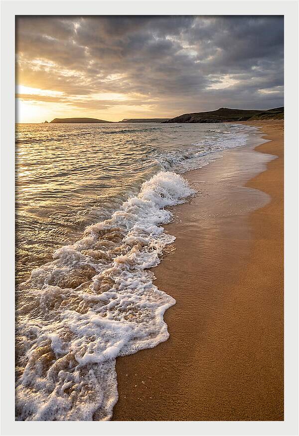 Shore Break At Sunset