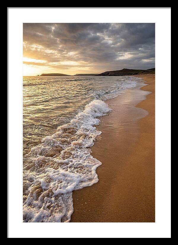 Shore Break At Sunset