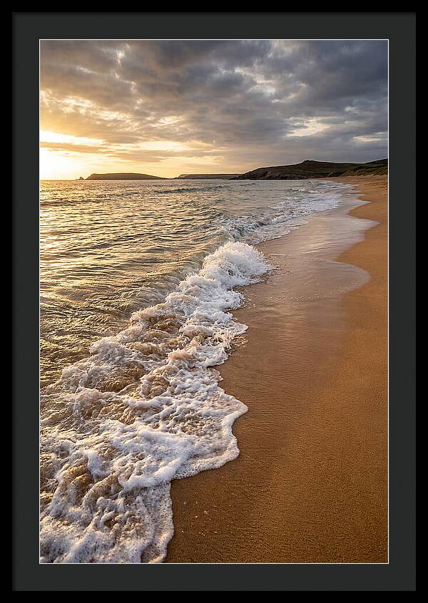 Shore Break At Sunset