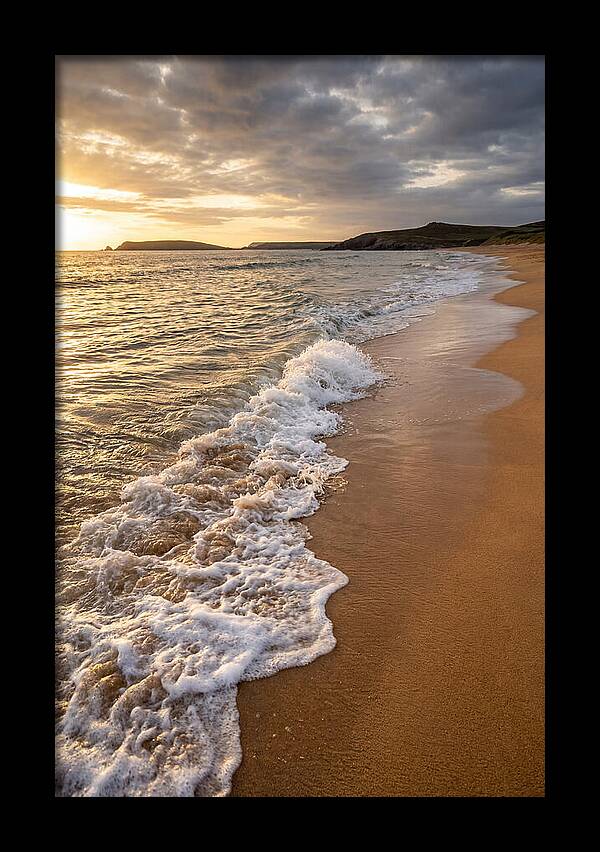 Shore Break At Sunset