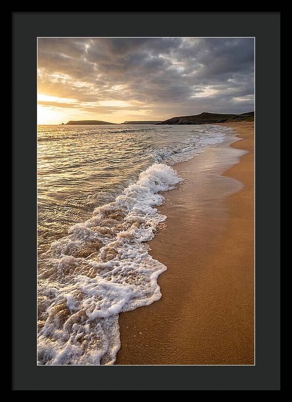 Shore Break At Sunset