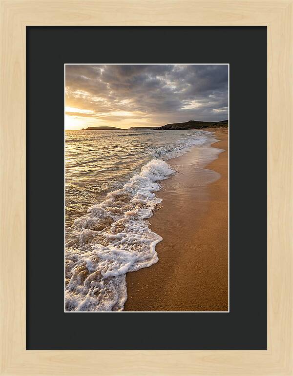 Shore Break At Sunset