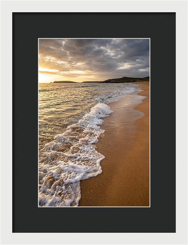 Shore Break At Sunset