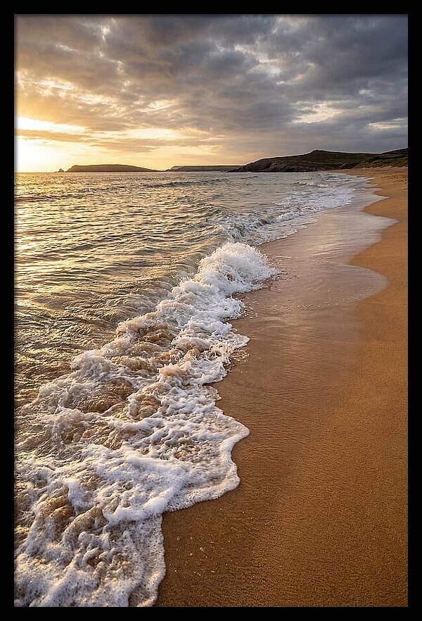 Shore Break At Sunset