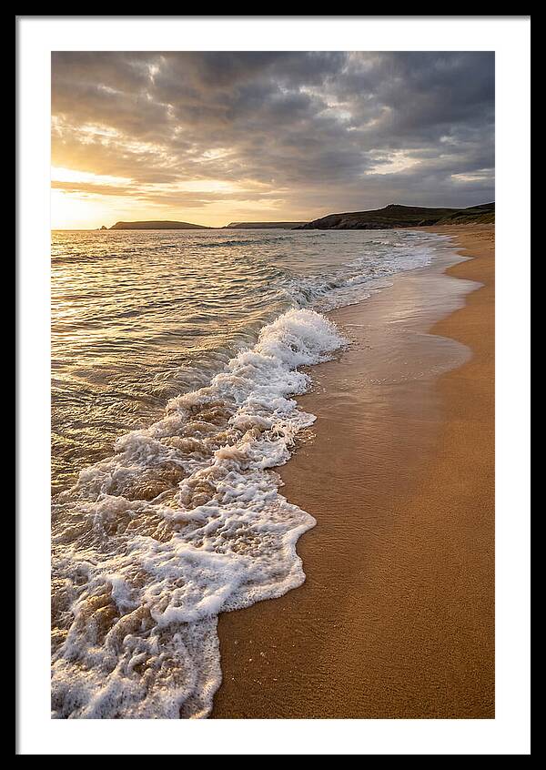 Shore Break At Sunset