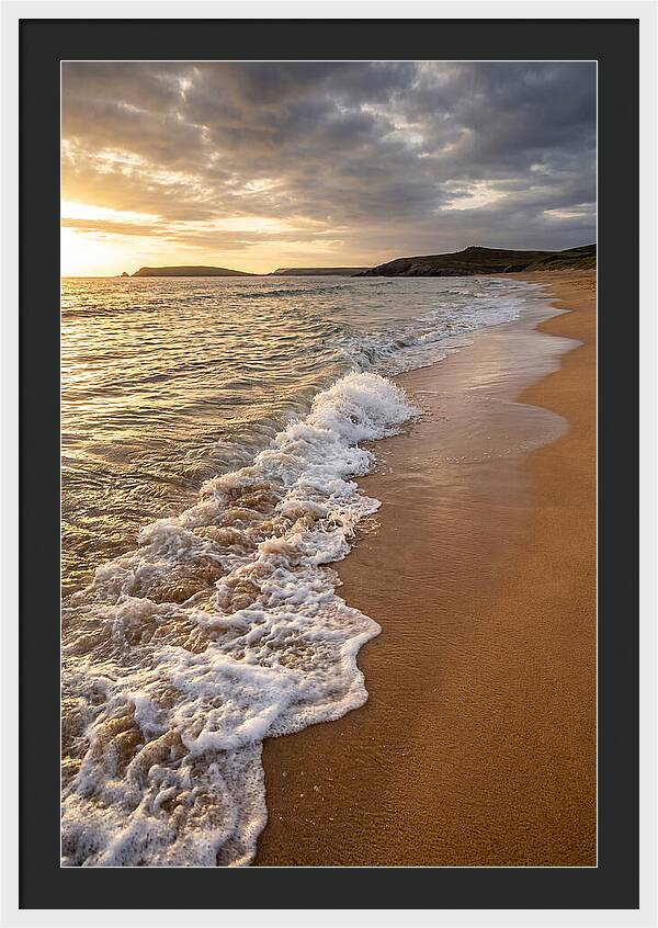 Shore Break At Sunset
