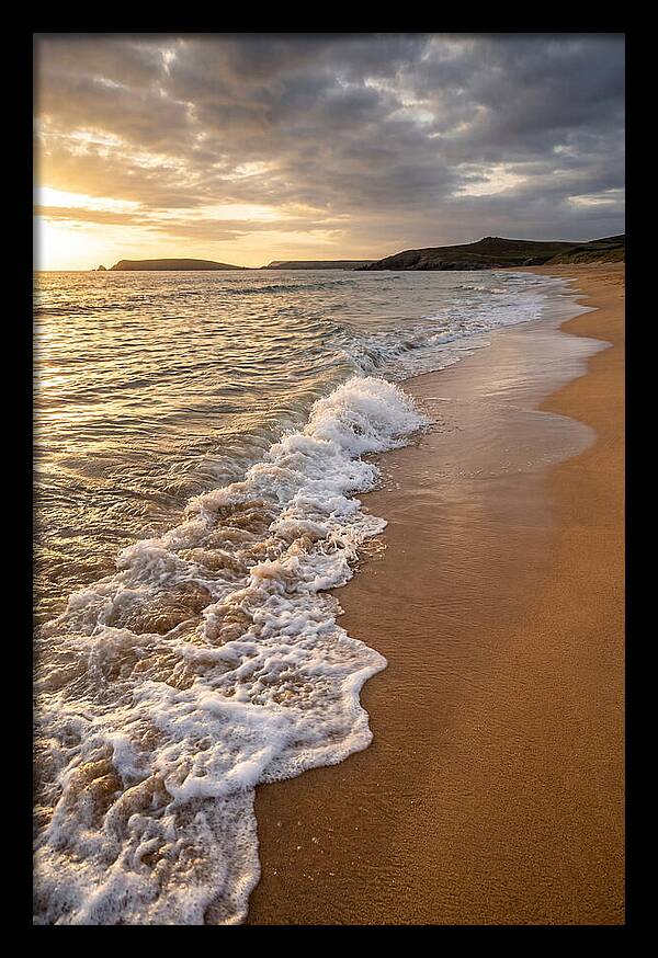 Shore Break At Sunset