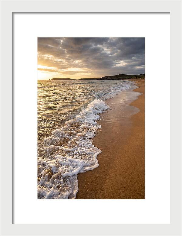 Shore Break At Sunset