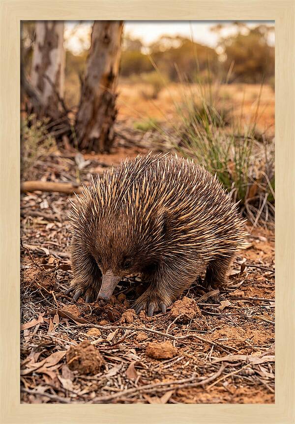 Short Beaked Echidna Foraging
