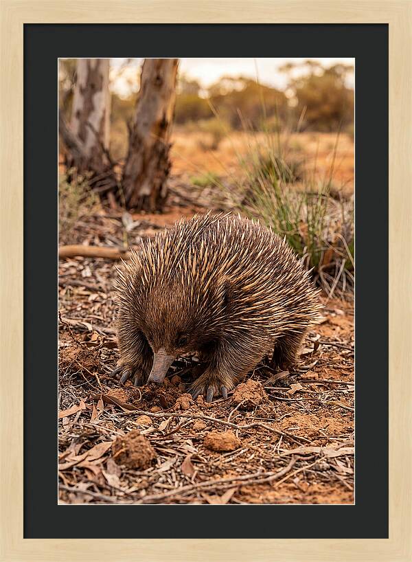 Short Beaked Echidna Foraging