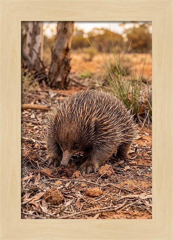 Short Beaked Echidna Foraging