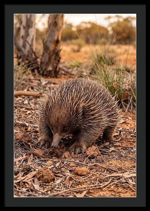 Short Beaked Echidna Foraging