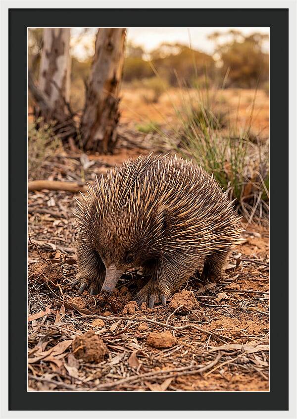 Short Beaked Echidna Foraging