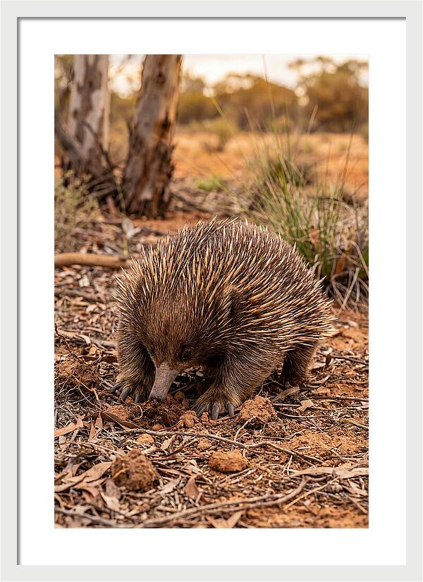 Short Beaked Echidna Foraging