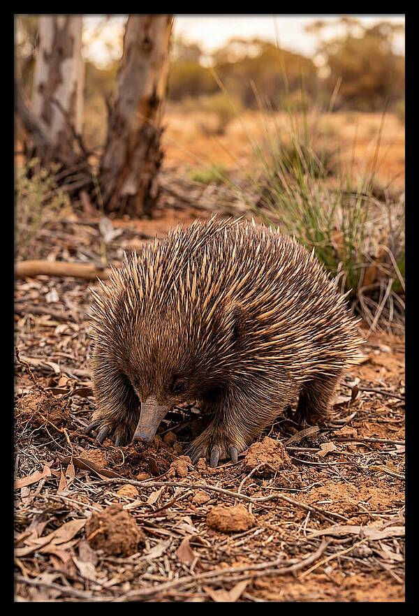 Short Beaked Echidna Foraging