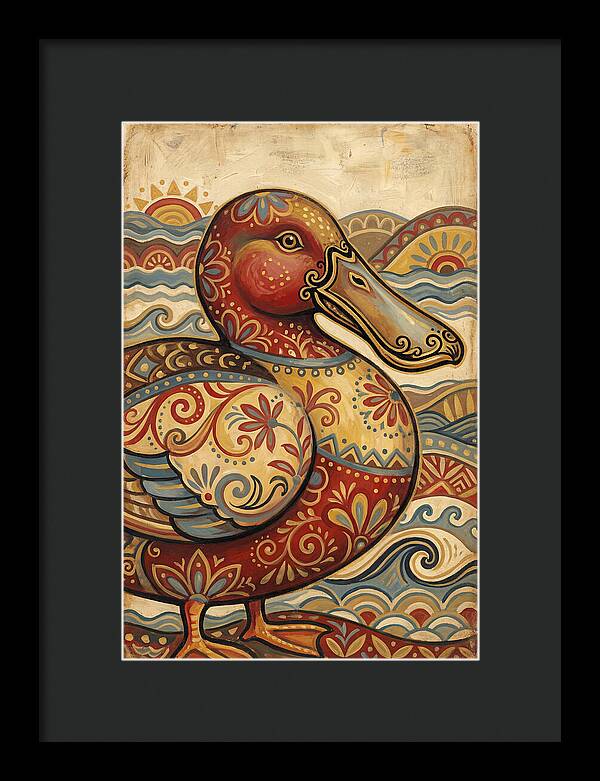 Shoveler Duck Folk Art