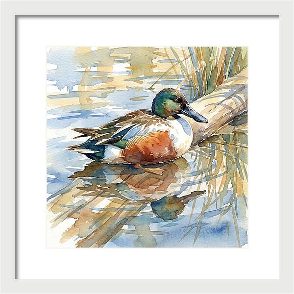 Shoveler Resting By The Water
