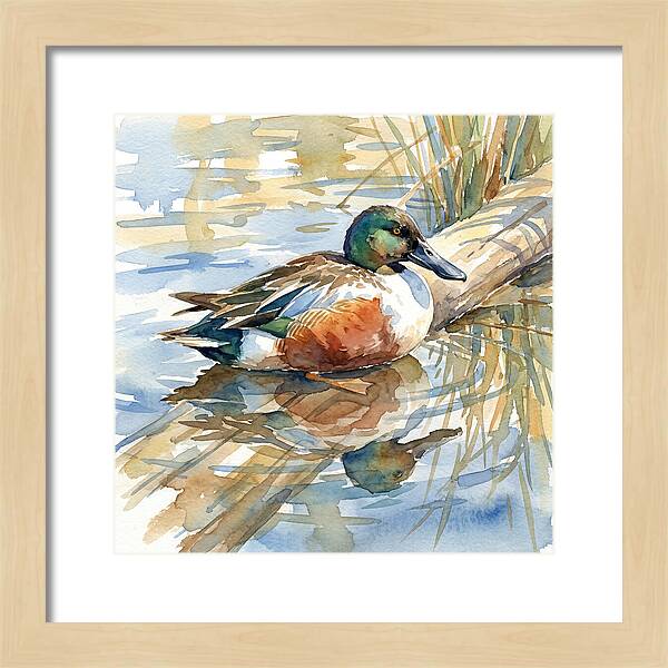 Shoveler Resting By The Water