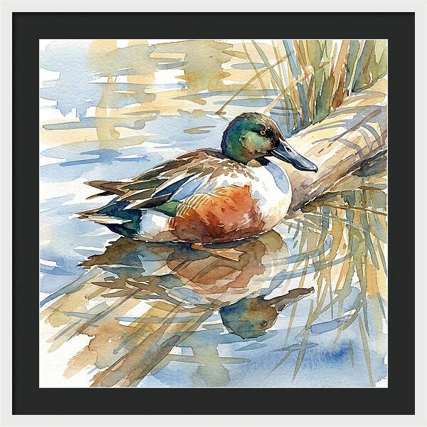 Shoveler Resting By The Water
