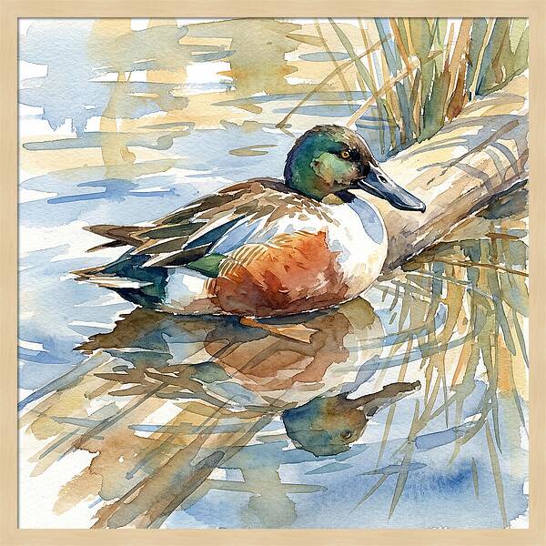 Shoveler Resting By The Water