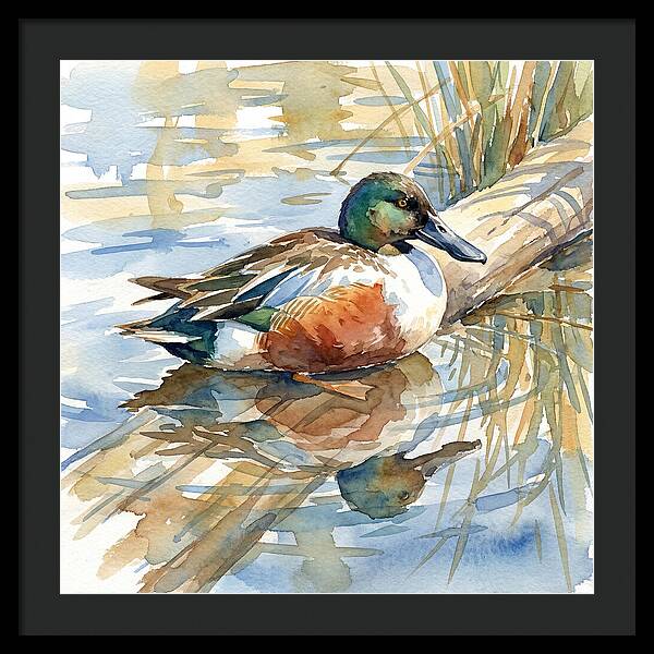 Shoveler Resting By The Water