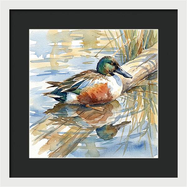 Shoveler Resting By The Water