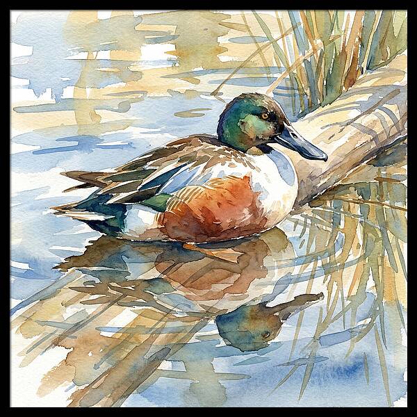 Shoveler Resting By The Water