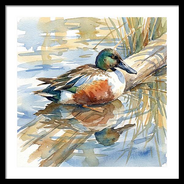 Shoveler Resting By The Water