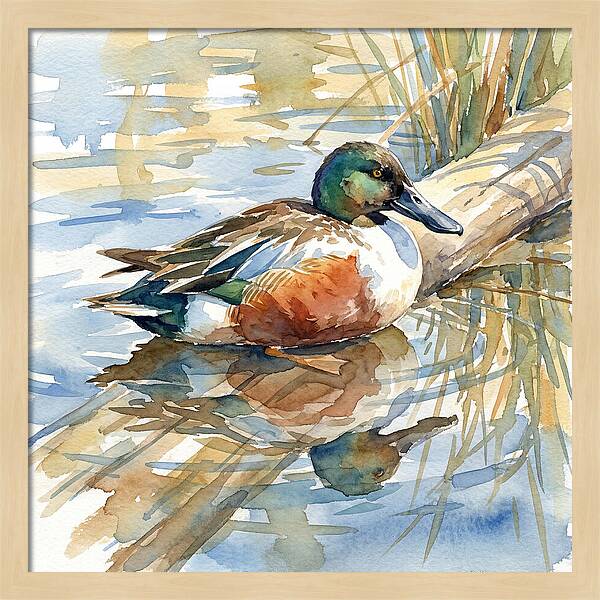 Shoveler Resting By The Water