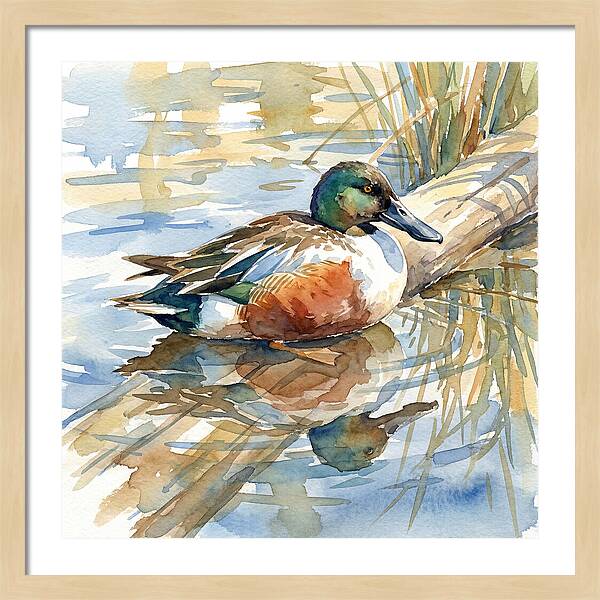 Shoveler Resting By The Water