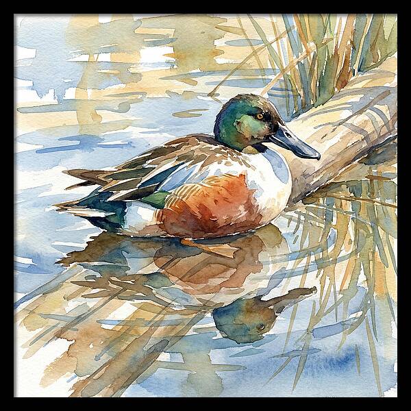 Shoveler Resting By The Water