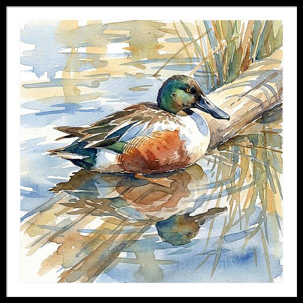 Shoveler Resting By The Water