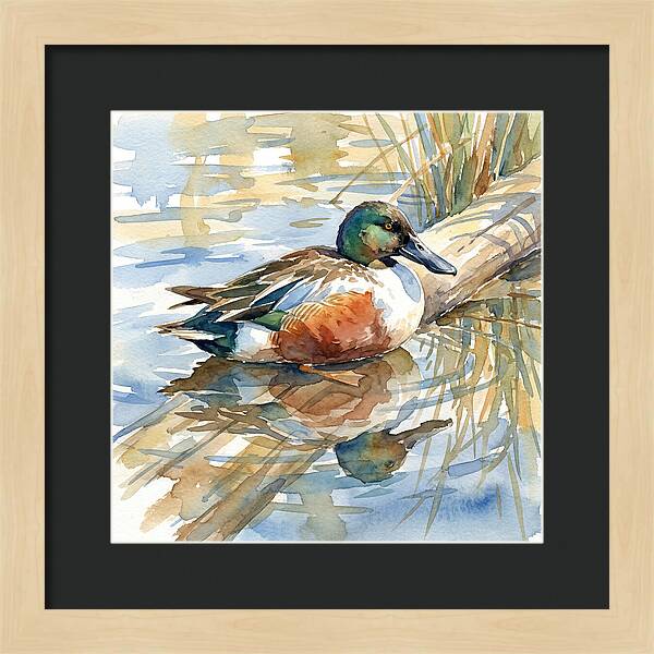 Shoveler Resting By The Water