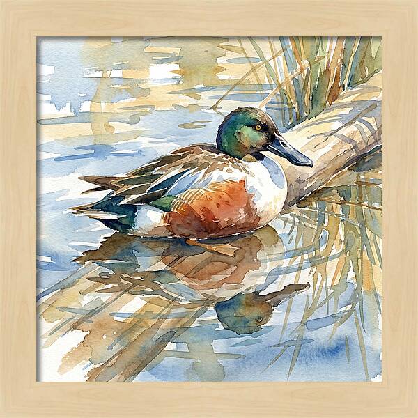 Shoveler Resting By The Water