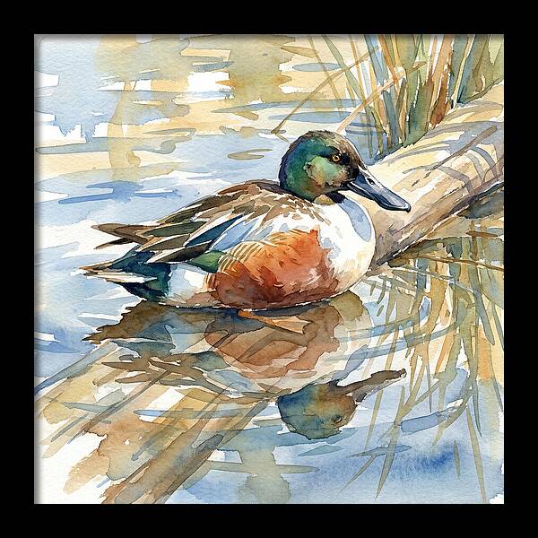 Shoveler Resting By The Water