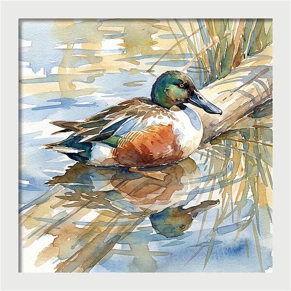 Shoveler Resting By The Water