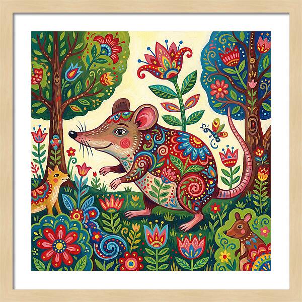 Shrew Folk In A Colorful Forest