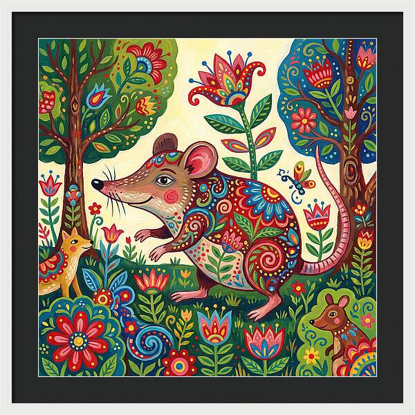Shrew Folk In A Colorful Forest