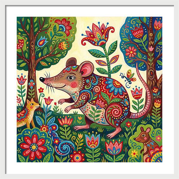 Shrew Folk In A Colorful Forest