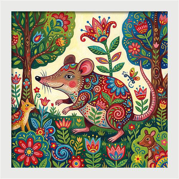 Shrew Folk In A Colorful Forest