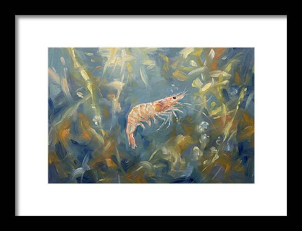 Shrimp Among Aquatic Greens