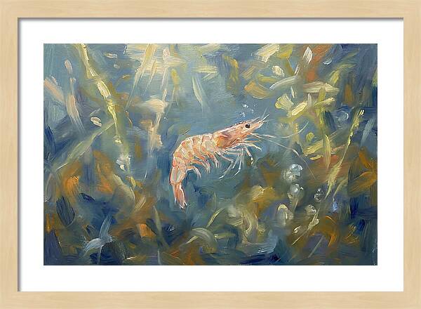 Shrimp Among Aquatic Greens