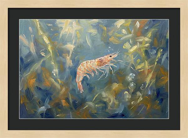 Shrimp Among Aquatic Greens