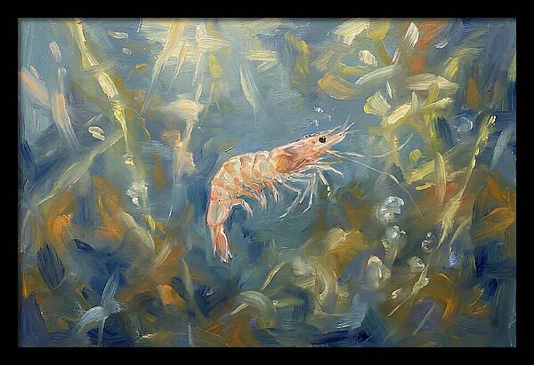 Shrimp Among Aquatic Greens