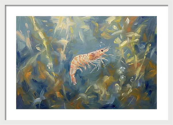 Shrimp Among Aquatic Greens