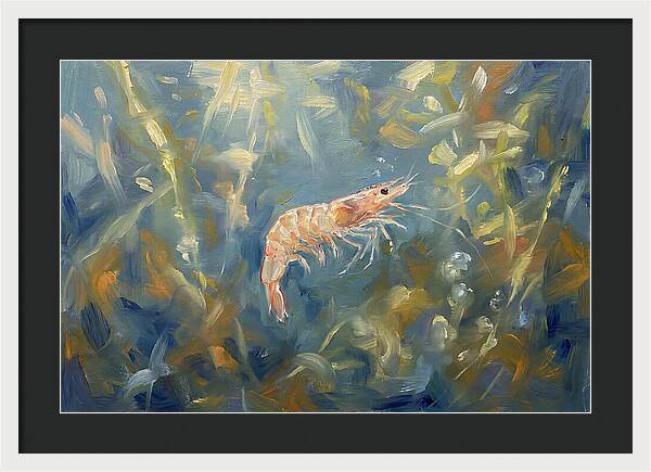 Shrimp Among Aquatic Greens