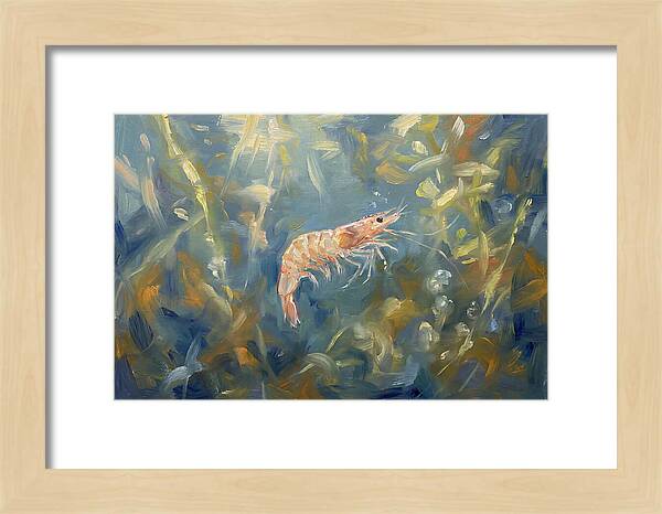 Shrimp Among Aquatic Greens