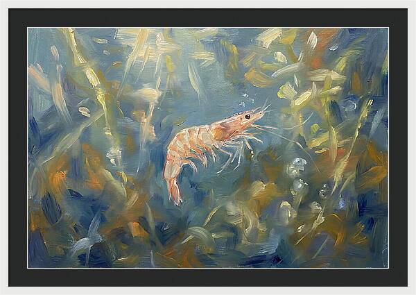 Shrimp Among Aquatic Greens