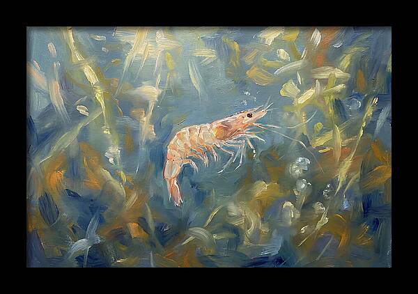 Shrimp Among Aquatic Greens